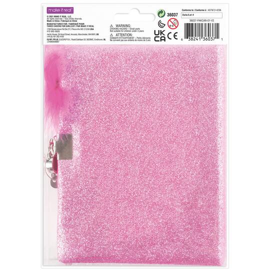 Make It Real 3C4G® Born To Sparkle Glitter Locking Journal